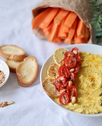 Roasted Lemon Turmeric Hummus
