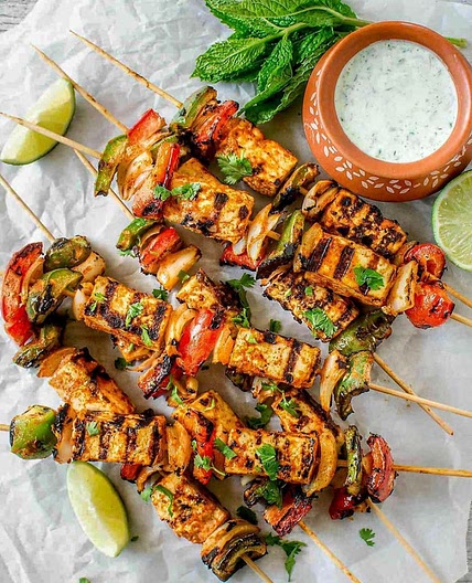 Tofu Tikka by @watchwhatueat