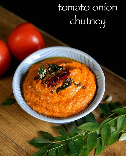 onion tomato chutney recipe | tomato onion chutney recipe