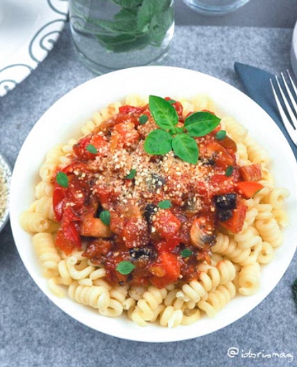 Mediterranean vegetable pasta - Vegan recipe