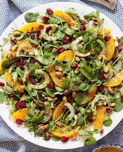 Watercress & Orange Salad (سلطة جرجير وبرتقال).