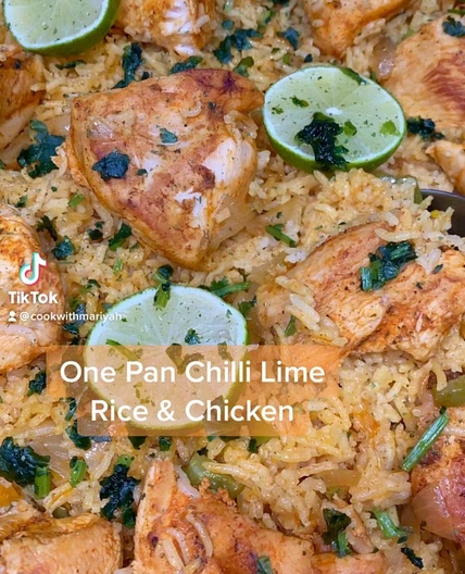 One pan chilli like chicken and rice 