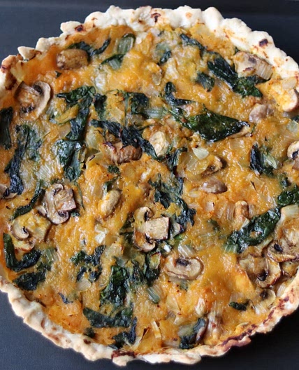 Pumpkin and Spinach Quiche