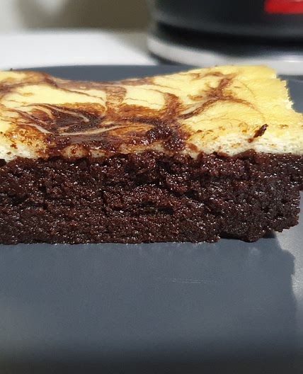 Fudgy Dark Choco Cheesecake Brownies