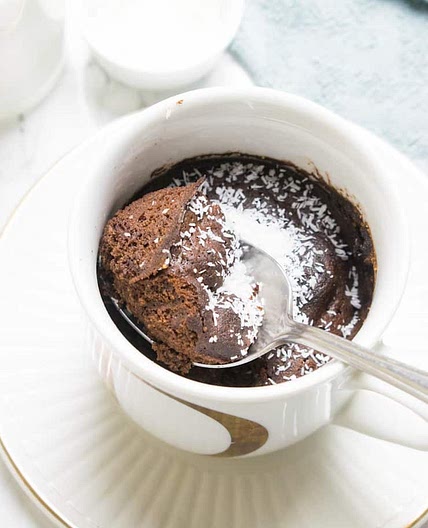 Paleo Chocolate Ginger Molasses Mug Cake