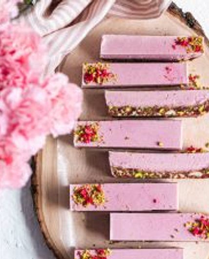 No-Bake Strawberry Pistachio Bars (Vegan, Gluten-Free, Refined Sugar-Free)