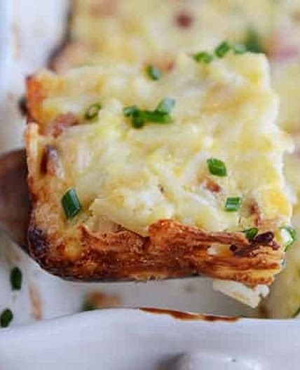 Cheesy Hash Brown + Egg Breakfast Casserole