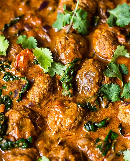 Indian Spiced Meatballs in Curry Sauce