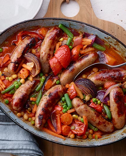 Healthy sausage casserole