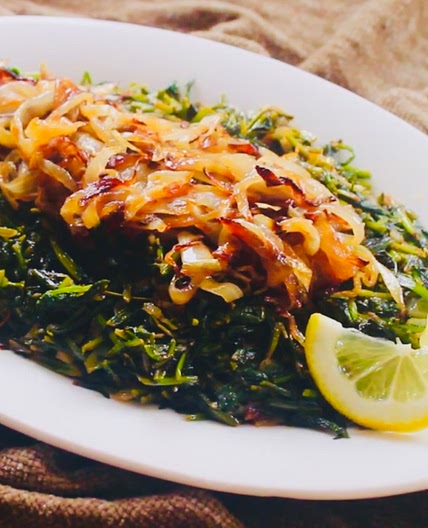 Hindbeh Bi Zeit (Dandelions in olive oil) هندبة بزيت