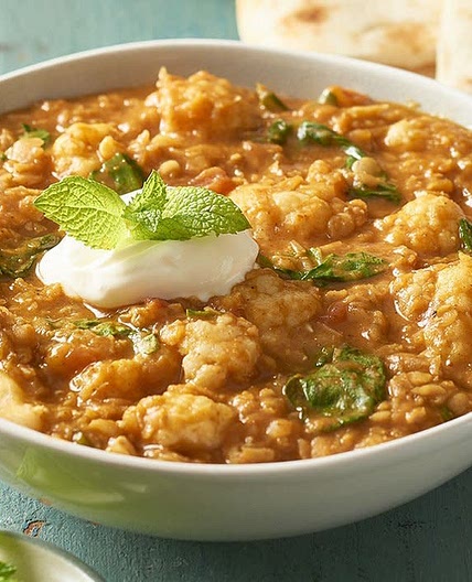 Cauliflower and Red Lentil Dhal