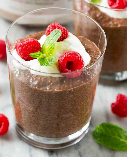 Chocolate Chia Protein Pudding