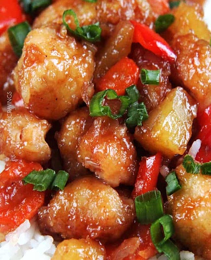 Baked Sweet and Sour Chicken with Pineapple