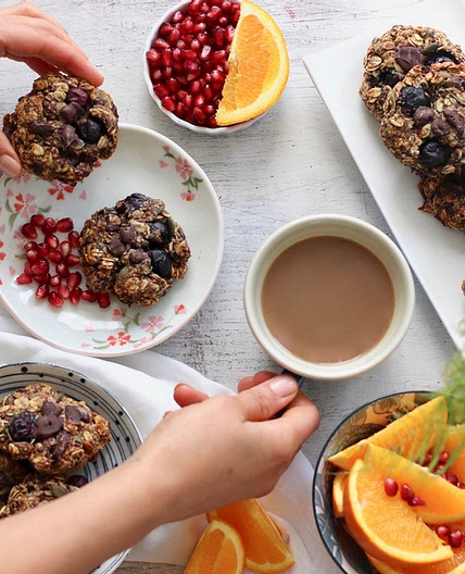 One-bowl Blueberry Almond Breakfast Cookies