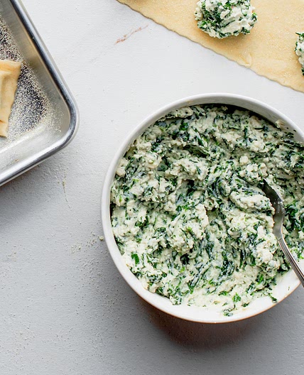 Ricotta and Spinach Make a Perfect Filling for Ravioli and Tortellini