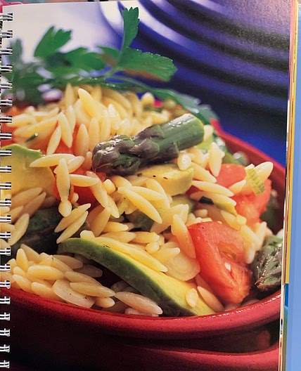 Orzo, tomato, asparagus and avocado salad