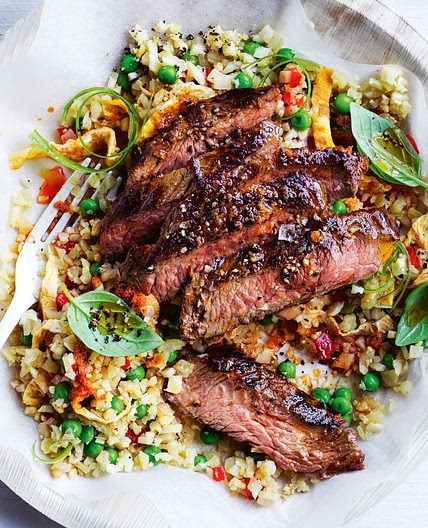 Red curry beef with cauliflower rice recipe