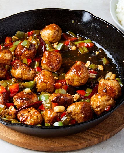 Kung Pao Chicken Meatballs