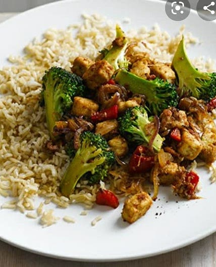 Stir fry with rice