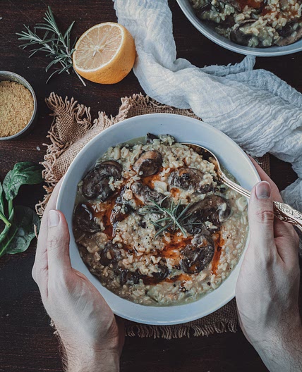 Easy Vegan Mushroom Risotto