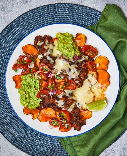 Loaded Veggie Sweet Potato Nachos