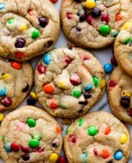 Rainbow M&M Cookies