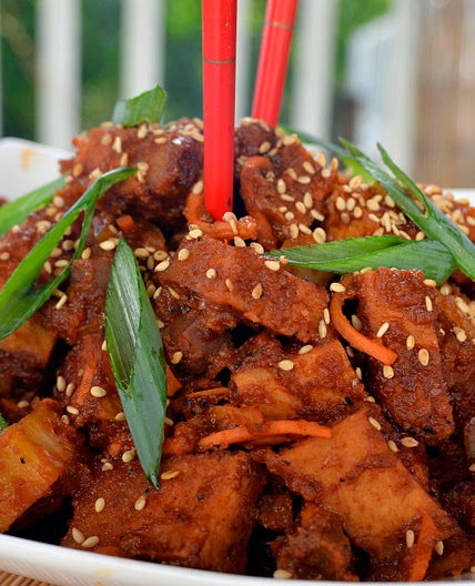Vegan Spicy Korean BBQ Pork Bulgogi