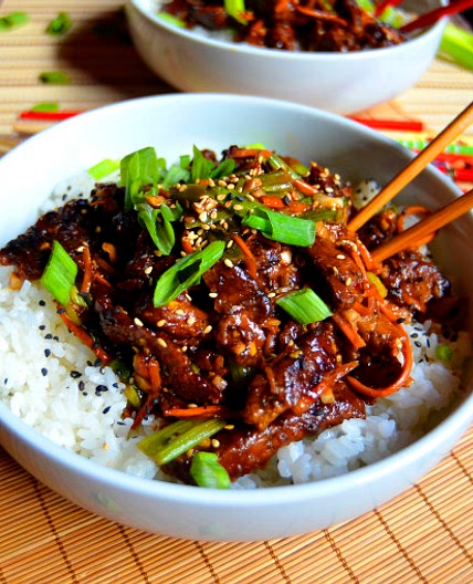 Vegan Mongolian Beef