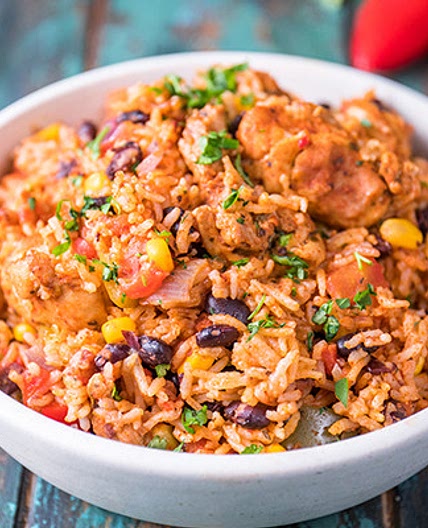 Mexican chicken and rice by Pinch of Nom