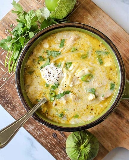 Green Enchilada Chicken Soup