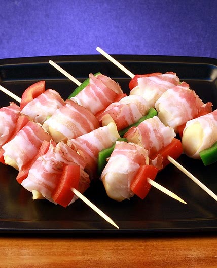Bacon and Fish Kebabs
