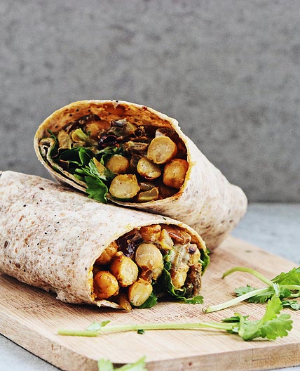 Ultimate Curried Chickpea Wrap — madeleine olivia