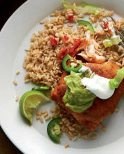 Slow Cooker Chicken and Cheese Chimichangas