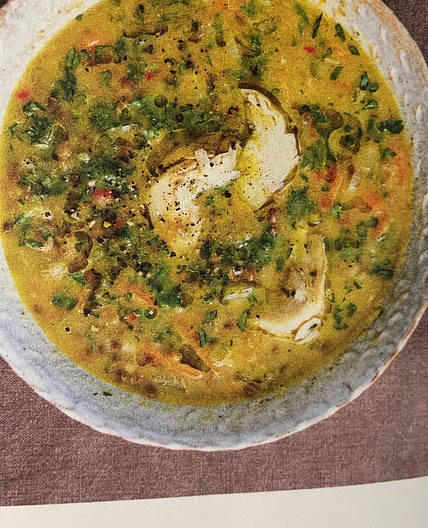 Lentil soup with artichoke