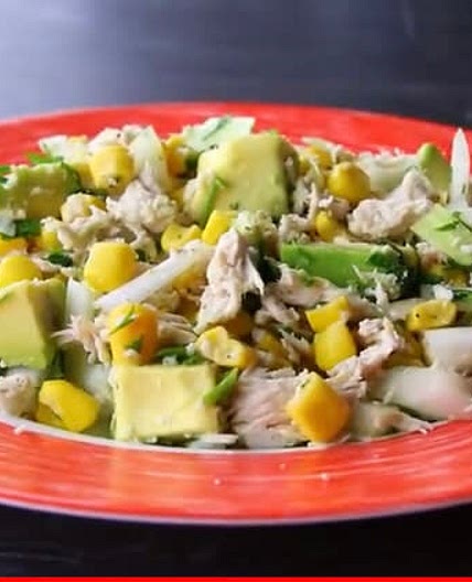 Dinner: Chicken salad with avocado