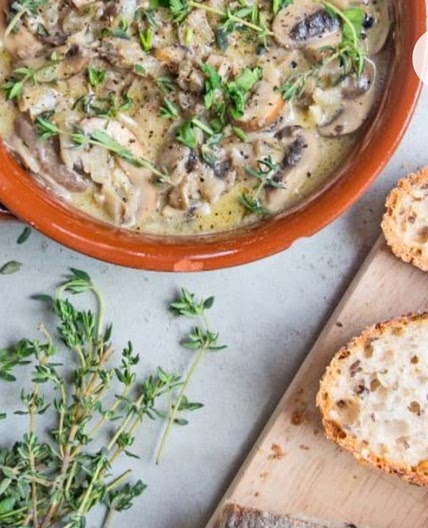 Creamy Garlic & Thyme Mushrooms