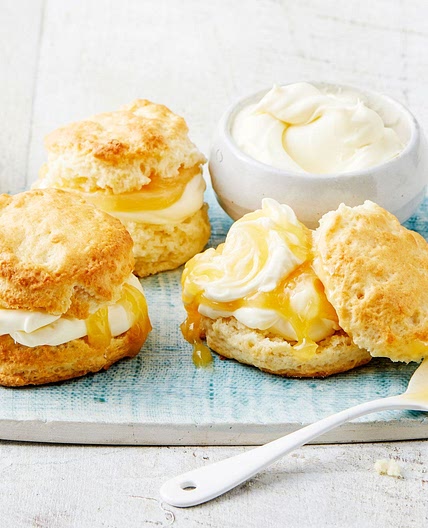 Lemon squash scones with mascarpone