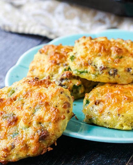 Healthy Savory Keto Breakfast Cookies - low carb, gluten free