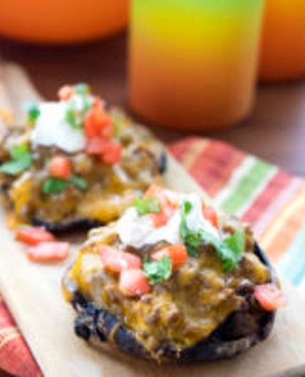 Taco stuffed keto portobello mushrooms