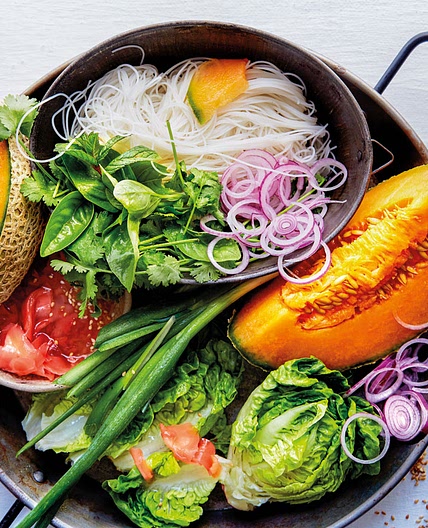 Crunchy asian inspired noodle salad