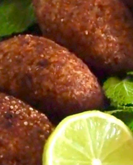 Gluten Free Quinoa Kibbeh Stuffed with Green Vegetables