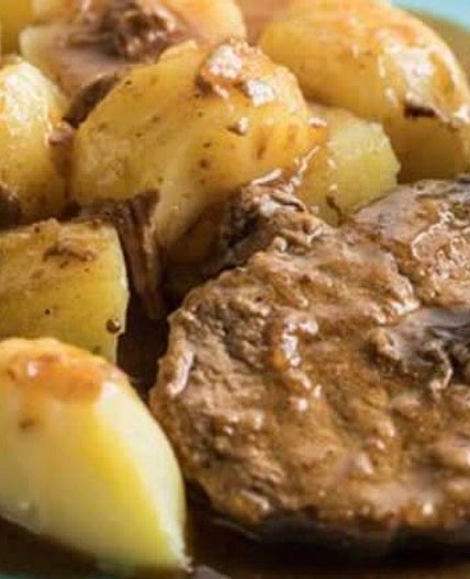 Beef Steak & Potato with Lemon sauce. (بفتيك وبطاطا)