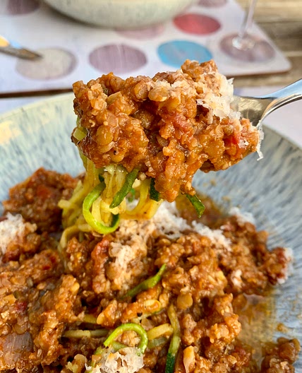 Pulsed Veggie & Lentil Bolognese (no meat)