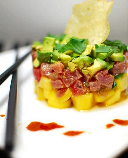 Tuna Tartare with Avocado and Mango