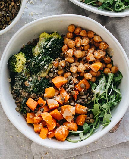 Vegan Chickpea & Sweet Potato Bowls