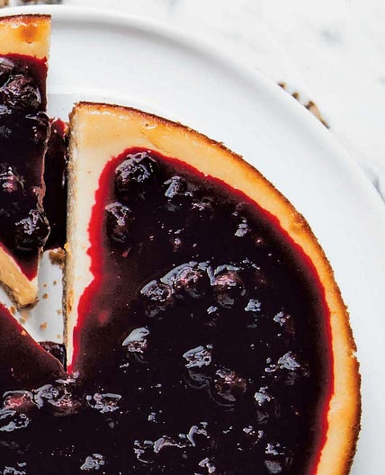 Lauren Toyota's vegan baked blueberry cheesecake