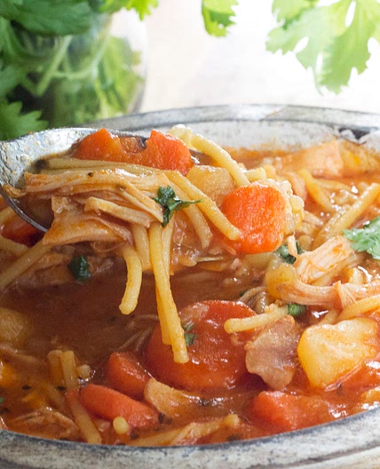 Cuban Style Chicken Noodle Soup