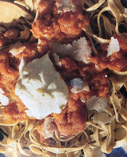 Tagliatelle with sun dried tomato sauce 