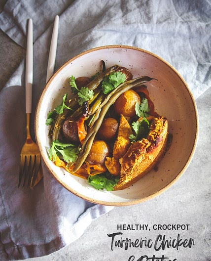 Crockpot Turmeric Chicken & Potatoes