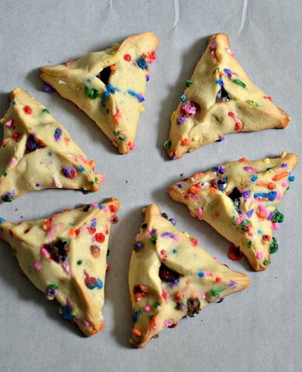 Cheerful Chocolate-Filled Funfetti Hamantaschen